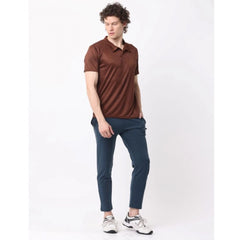 Generic Pack of 2 Men's Casual Cotton Blend Solid Short Sleeve Tshirts (Multicolor)