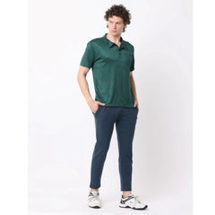 Generic Pack of 2 Men's Casual Cotton Blend Solid Short Sleeve Tshirts (Multicolor)