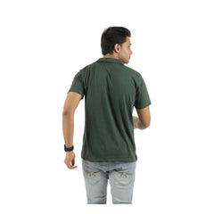 Generic Pack of 2 Men's Casual Cotton Solid Short Sleeve Tshirts (Multicolor)