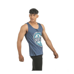 Generic Pack of 2 Men's Casual Cotton Printed Sleeveless Sleeve Tshirts (Multicolor)