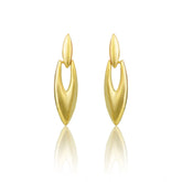 Generic Women's brassNew Gold Tone Polish Mini Office Earrings (Gold Plated)