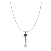 Generic Women's Stainless Steel Key Design Delicate Chain (Silver Plated)