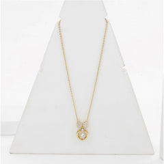 Generic Women's Stainless Steel Heart Shape Golden Delicate Pendent Chain (Gold Plated)