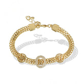 Generic Stainless Steel Unisex Gold Freesize Stainless Steel Loose Bracelet (Gold Plated)