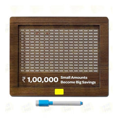 Generic Wood Piggy Bank Wooden Coin Box with Carved Design for Kids (Brown)