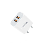 Generic VOXEL 18 Watt Double Usb Port Charger AB Plastic (White)