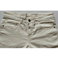 Generic Men's Cotton Blended Solid Classic Fit Jeans (Beige)