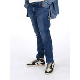 Generic Men's Cotton Blended Solid Plus Size Jeans (Blue)