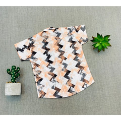 Generic Boy's Cotton Blend Printed Short Sleeve Shirt and Shorts Set (MultiColor)