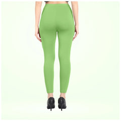 Generic Women's Cotton Blended Solid Ankle legging (Pista Green)