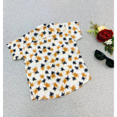 Generic Boy's Cotton Blend Printed Short Sleeve Shirt (MultiColor)