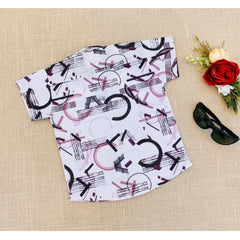 Generic Boy's Cotton Blend Printed Short Sleeve Shirt (MultiColor)