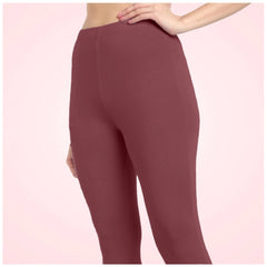 Generic Women's Cotton Blended Solid Ankle legging (Maroon)
