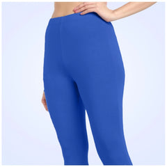 Generic Women's Cotton Blended Solid Ankle legging (Royal Blue)