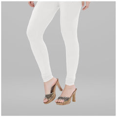Generic Women's Cotton Blended Solid Churidar leggings (White)
