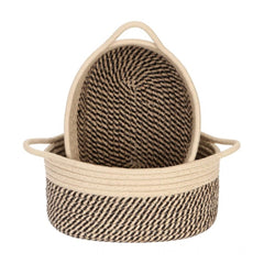 Generic Cotton Basket 2 Pcs Storage Basket For Clothes (Brown)