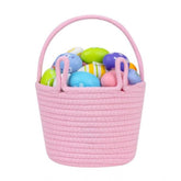 Generic Cotton Toy Bucket Pack of 1 Storage Basket For Clothes (Pink)