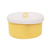 Generic Cotton Box White Lid Inch Pack of 1 Storage Basket For Clothes (Yellow)