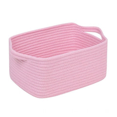 Generic Cotton Basket Pack of 1 Storage Basket For Clothes (Pink)