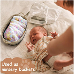 Generic Cotton Baby Basket Pack of 1 Storage Basket For Clothes (Brown)