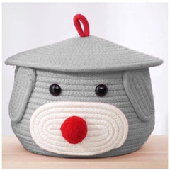 Generic Cotton Gudda Pack of 1 Storage Basket For Clothes (Grey)