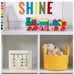 Generic Cotton Basket Inch Pack of 1 Storage Basket For Clothes (Yellow)