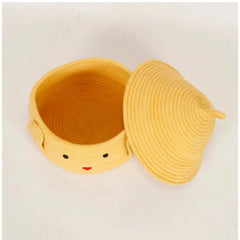 Generic Cotton Gudda Pack of 1 Storage Basket For Clothes (Yellow)