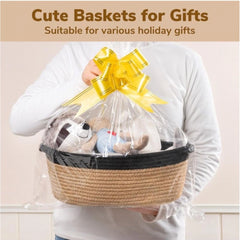 Generic Cotton Baby Gift Basket Pack of 1 Storage Basket For Clothes (Beige)