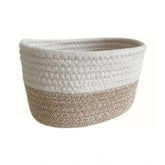 Generic Cotton Bathroom Storage Basket Pack of 1 Storage Basket For Clothes (White)