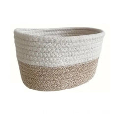 Generic Cotton Bathroom Storage Basket Pack of 1 Storage Basket For Clothes (White)