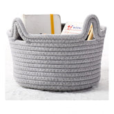 Generic Cotton Cat Basket Inch Pack of 1 Storage Basket For Clothes (Grey)