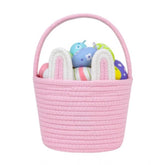 Generic Cotton Ear Toy Bucket Pack of 1 Storage Basket For Clothes (Pink)