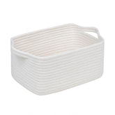 Generic Cotton Basket Pack of 1 Storage Basket For Clothes (White)