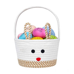 Generic Cotton Toy Bucket Pack of 1 Storage Basket For Clothes (Beige)