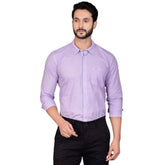Generic Men's Casual Cotton Full Sleeve Solid Shirt (Purple)