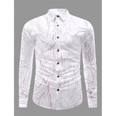 Generic Men's Casual PollyCotton Textured Full Sleeve Collar Shirt (Pink)