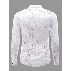 Generic Men's Casual PollyCotton Textured Full Sleeve Collar Shirt (Pink)
