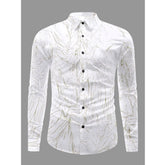 Generic Men's Casual PollyCotton Textured Full Sleeve Collar Shirt (Green)