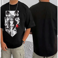 Generic Men's Casual Cotton Blend Printed Round Neck Half Sleeve T-Shirt (Black)