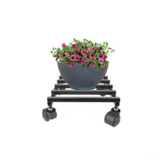 Generic Iron Wheel Pot Stand For Planters Square Shape Stand