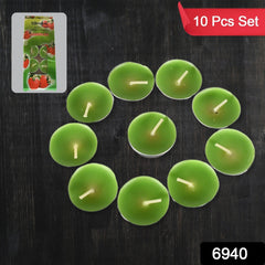 8-9 Hour Unscented Smokeless Candles ? For Diwali, Christmas, Weddings, Parties & Mood Dinners (10 Pc)