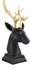 Antique Finish Deer Face Showpiece for Home Decor/Gifting/Living Room Decorative Showpiece.