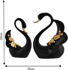 Black Swan Pair Sculpture showpiece