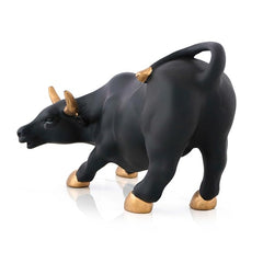 Geometric Stock Market Bull Resin Figurine Perfect Decor for Home and Office Big Size