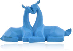 Lovely Sitting Deer Pain Antique Finish Statue Sculpture for Home Decor Showpiece.