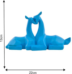 Lovely Sitting Deer Pain Antique Finish Statue Sculpture for Home Decor Showpiece.