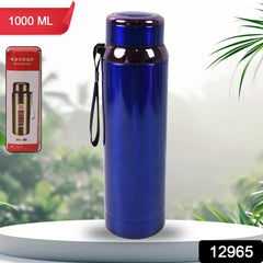 Vacuum Insulated Stainless Steel Bottle, Double walled (Approx 1000 ML / 1 Pc / Mix Color)