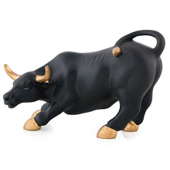 Geometric Stock Market Bull Resin Figurine Perfect Decor for Home and Office Big Size