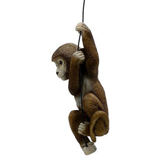 Hanging Monkey Garden Decor Resin Monkey Climbing Hanging Animal Statue with Rope shwpiece for Gift