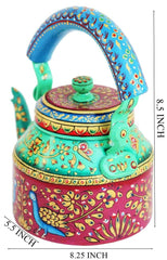 Hand Painted Traditional Aluminium Colourful Tea Pot .